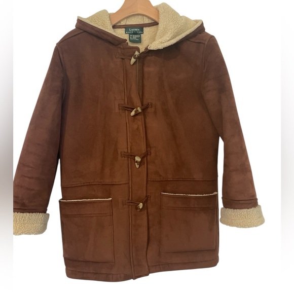 Lauren Ralph Lauren Toggle Coat with Sherpa Hood in size small - Picture 1 of 11